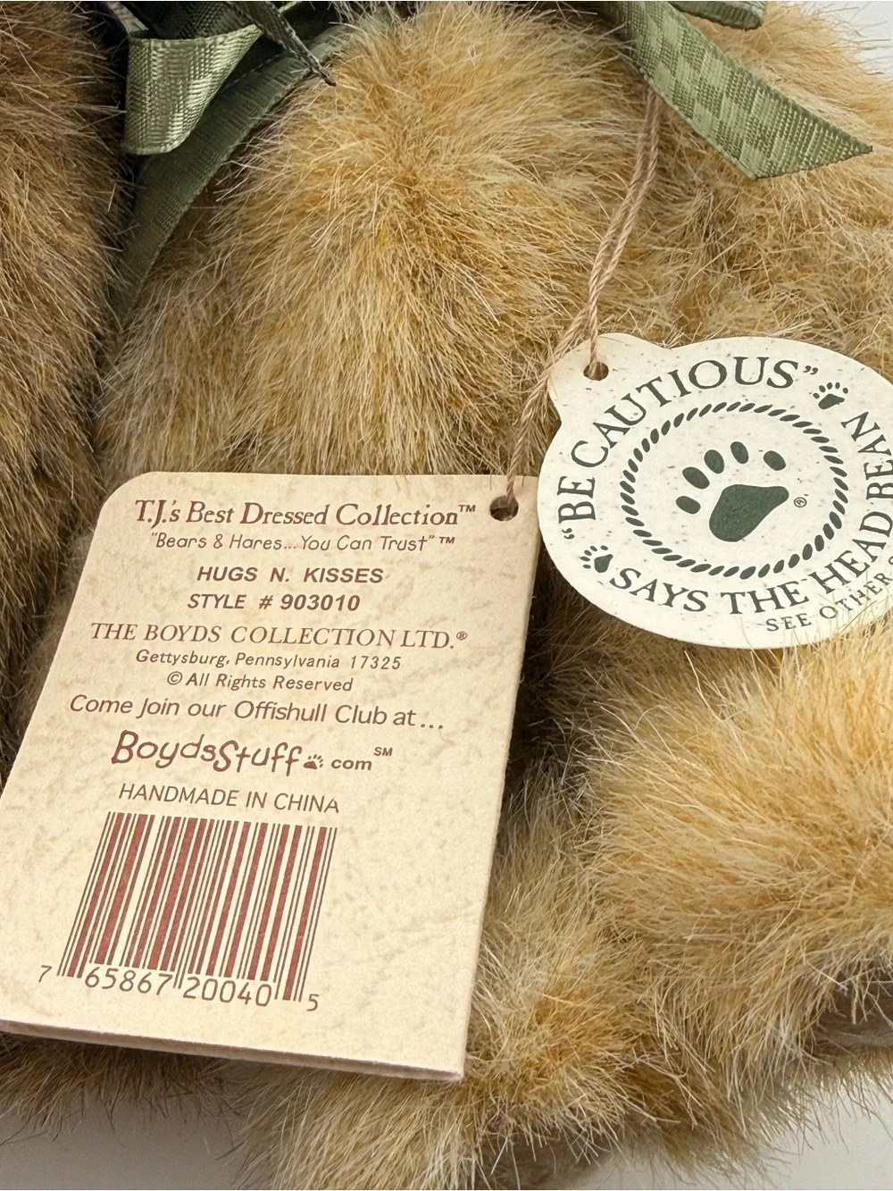 Boyds Bears Hugs N Kisses #903010 T.J.’s Best Dressed Anniversary Bears Tags